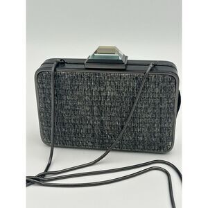 Franchi‎ Black Classic Chain Strap Inner Pocket Rectangle Travel Crossbody Bag